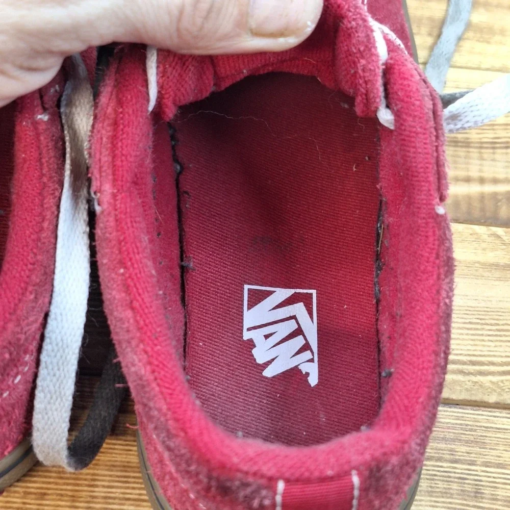 Vans‎ Off The Wall Youth Red Suede Shoes Sneakers 500714 Size US 2.5